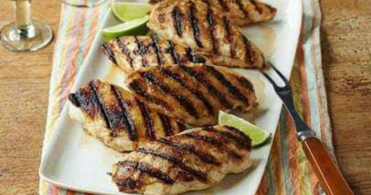 Grilled chicken with tequila and lemon