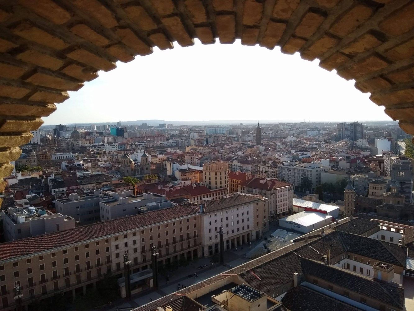 overlooking the city of Zaragoza